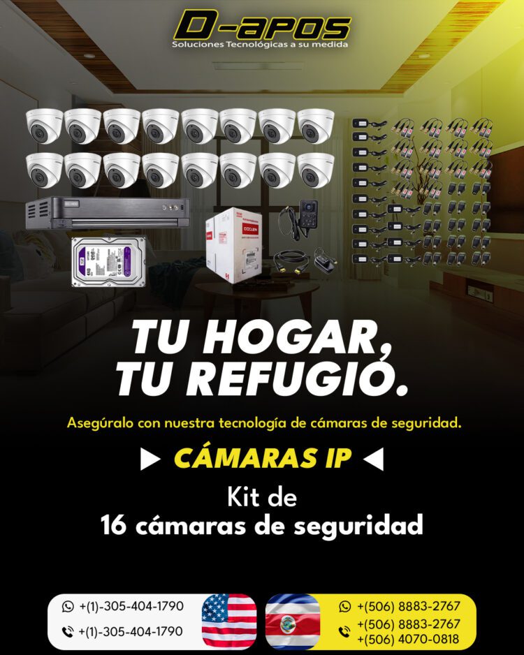Kit de 16 Cámaras IP