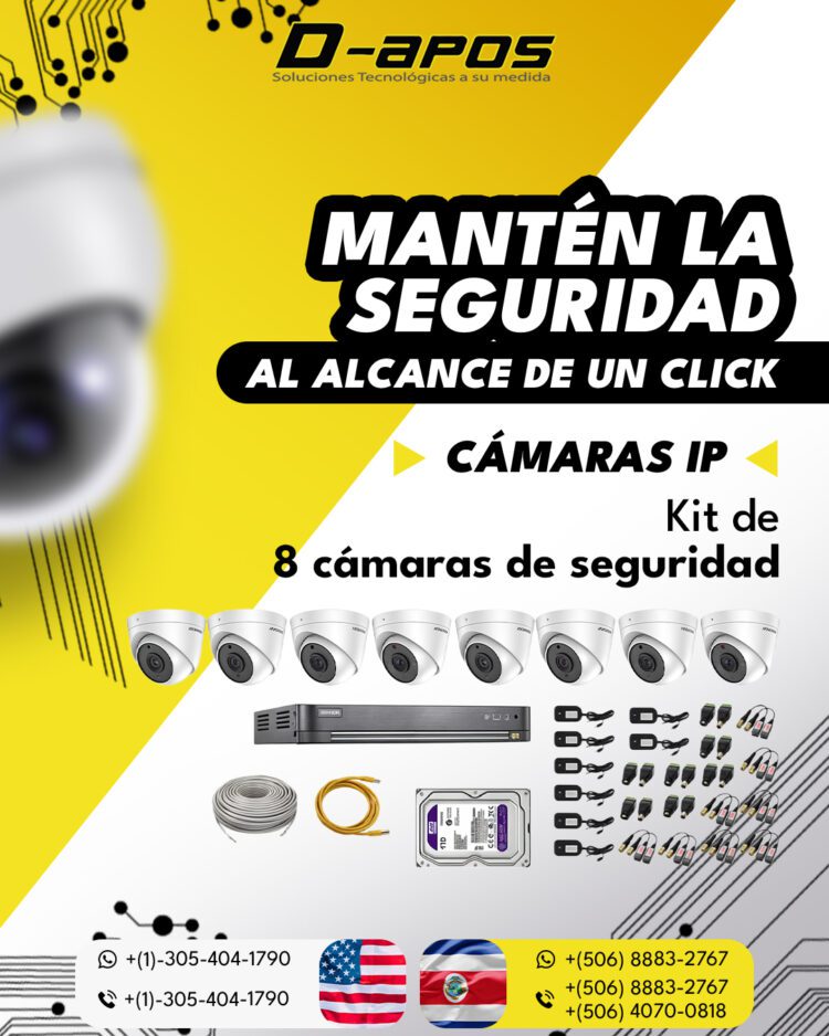 Kit de 8 Cámaras IP