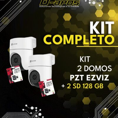 Kit 2 Domos PTZ EZVIZ  + 2 SD de 128