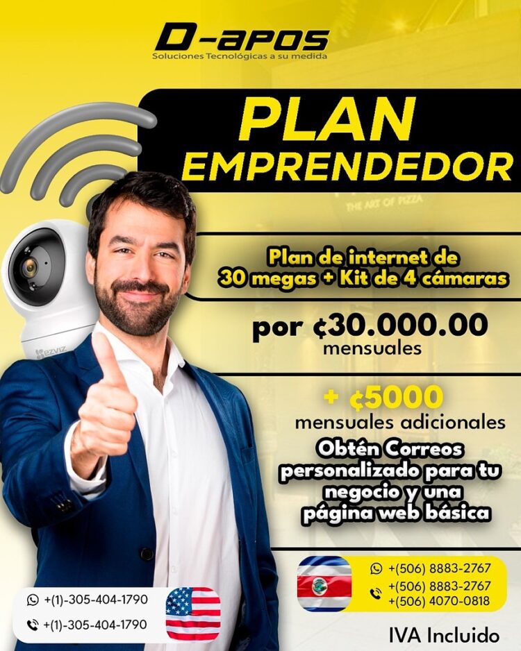 Paquete Pymes - Internet, Cámaras, Dominio y Hosting