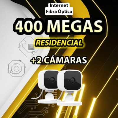 400 Mbps Fibra Óptica + 2 Cámaras